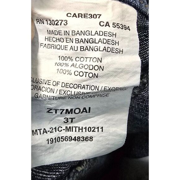 Vintage Wrangler Denim Toddler Overalls 3T Blue Carpenter Style 100% Cotton Adju - Picture 6 of 7